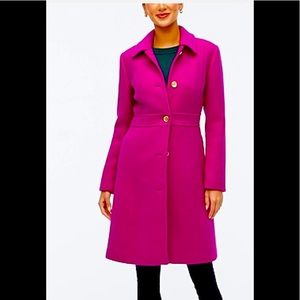 J. Crew Bright Plum tailored lady coat wool blend - Brand New with Tags